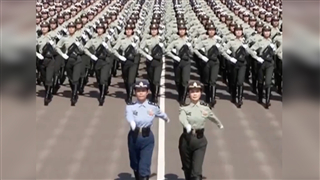 Female Chinese soldiers gear up for National Day military parade