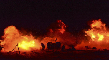 Artillery brigade conducts live-fire training in desert area