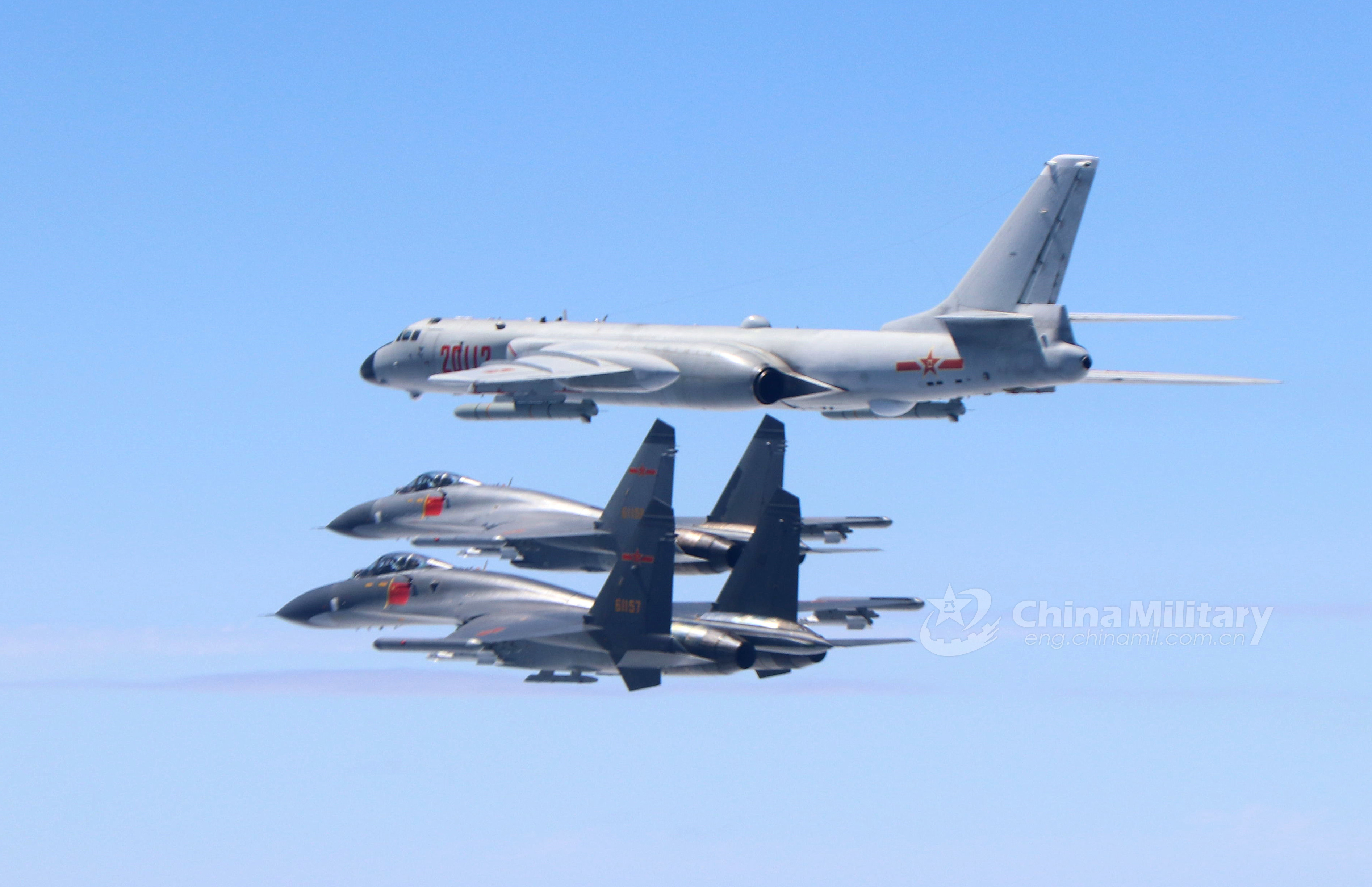 army (pla) air force conducted patrol training over china"s