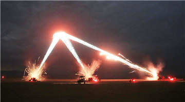 HQ-16 missile system fire in Gobi Desert