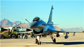 J-10 fighter jets attack mock targets
