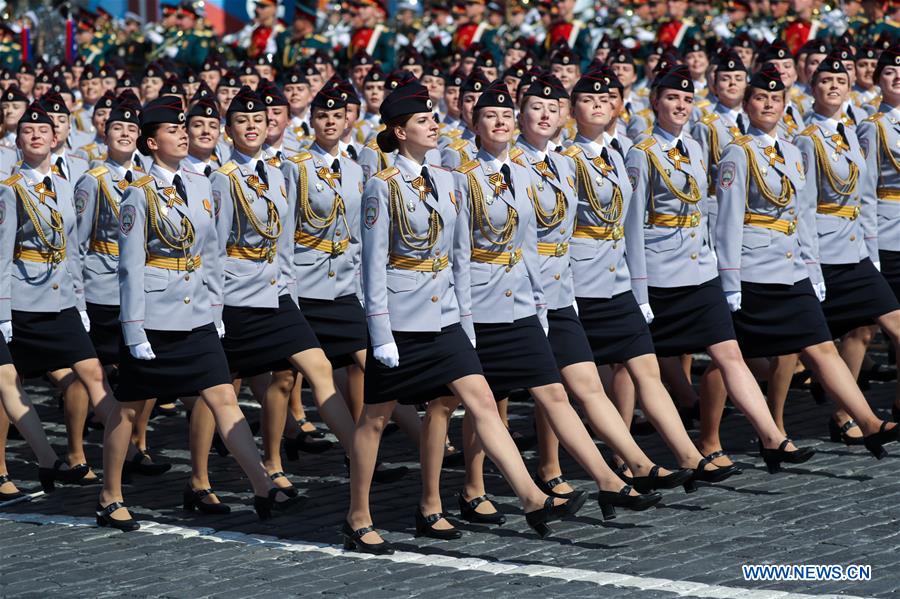 rehearsal for victory day parade held in moscow