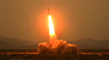 Long-range Multiple Launch Rocket System fires rockets at targets