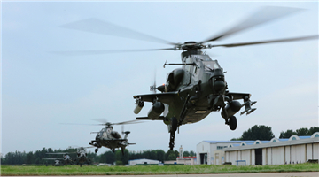 Attack helicopters engage in last-minute inspections