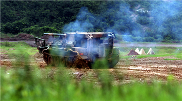 Sappers launch mine-clearing line charge