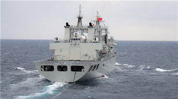 Destroyer Taiyuan participates in maritime training