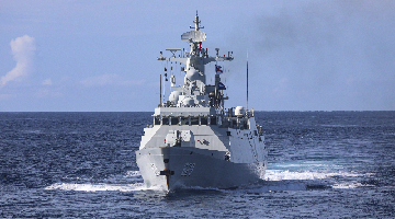 Frigate Tongling steams in northwestern South China Sea