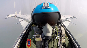 Carrier-based fighter jet in flight training