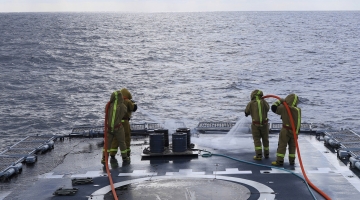Sailors engage in combat training exercise