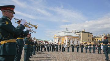 Celebration for Russia Day held in St. Petersburg, Russia